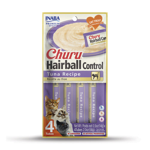Inaba Churu Hairball Control- Tuna Recipe 4PCS/PK