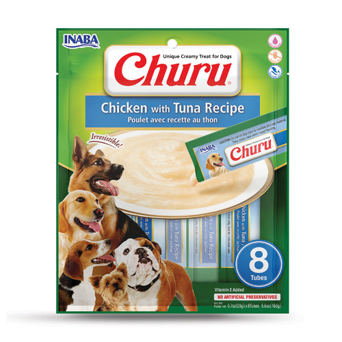 Inaba Dog Churu Chicken with Tuna Recipe 8PCS/PK