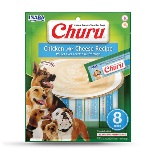 Inaba Dog Churu Chicken with Cheese Recipe 8PCS/PK