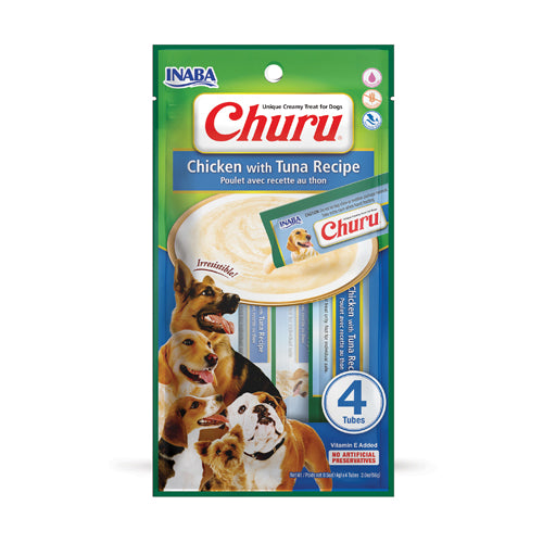 Inaba Dog Churu Chicken with tuna Recipe 4PCS/PK