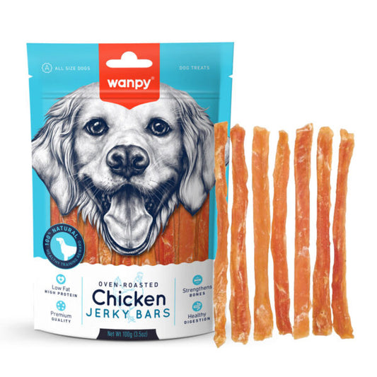 Wanpy Chicken Jerky Bars 100g