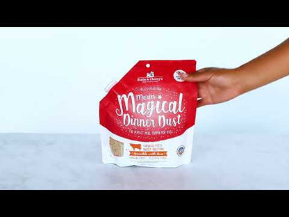 Video about feeding Marie’s Magical Dinner Dust Cage-Free Chicken