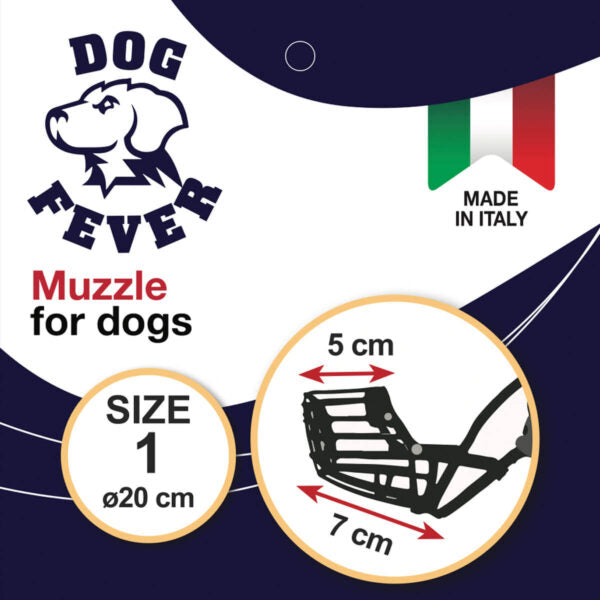 Dog Fever Plastic Dog Muzzle with Nylon Strap