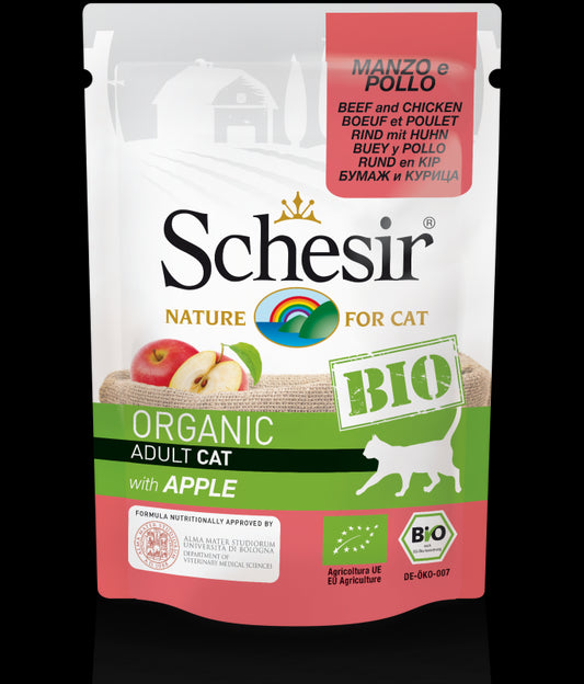 Schesir Cat Pouch Bio Beef and Chicken With Apple in Pate, 85g