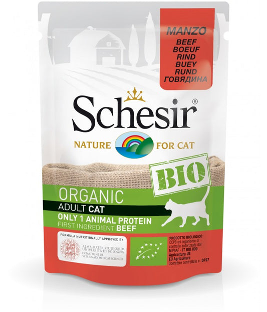 Schesir Cat Pouch Bio Beef in Pate, 85g