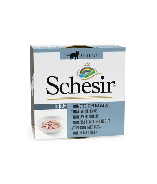 Schesir Cat Can Tuna With Cod in Jelly, 85g