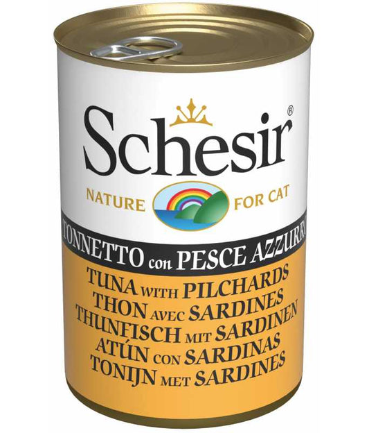 Schesir Cat Can Tuna with Pilchards in Jelly, 140g