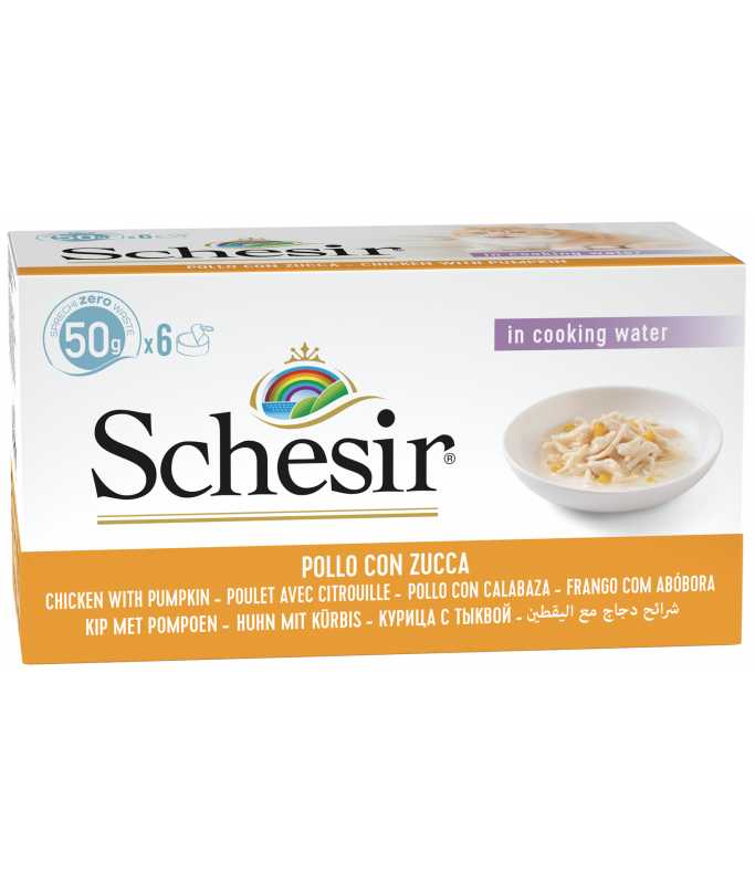 Schesir Cat Multipack Can Chicken with Pumpkin Natural Style, Box of 6x50g