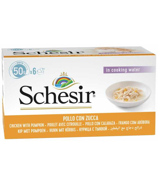 Schesir Cat Multipack Can Chicken with Pumpkin Natural Style, Box of 6x50g