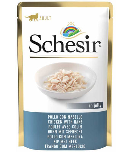 Schesir Cat Pouch Chicken with Cod in Jelly, 85g