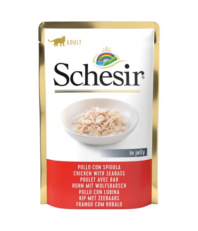 Schesir Cat Pouch Chicken With Seabass in Jelly, 85g