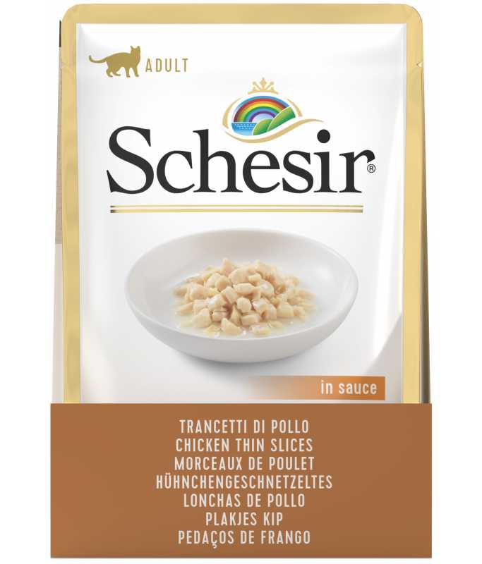 Schesir Cat Pouch Chicken Thin Slices in Sauce, 85g