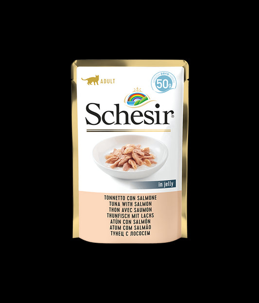 Schesir Cat Pouch Tuna with Salmon in Jelly, 50g