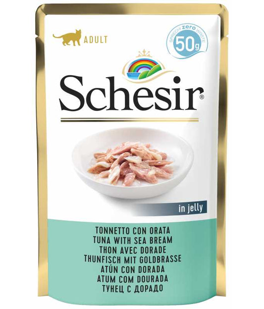 Schesir Cat Pouch Tuna with Seabream in Jelly, 50g