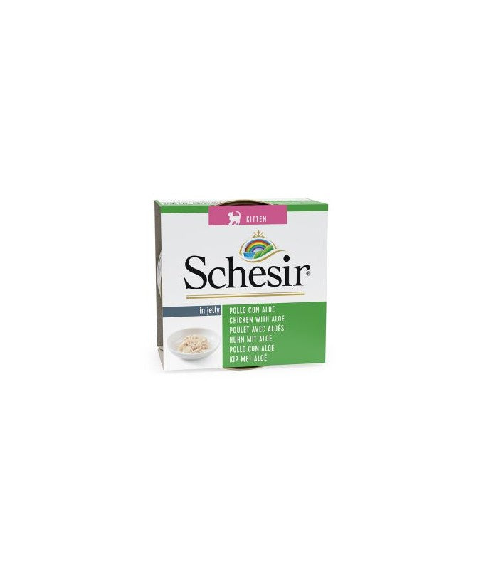 Schesir Kitten Can Chicken Fillets With Aloe in Jelly, 85g