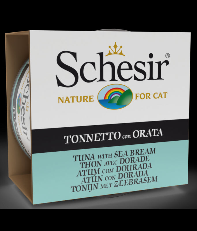 Schesir Cat Can Tuna With Seabream in Jelly, 85g