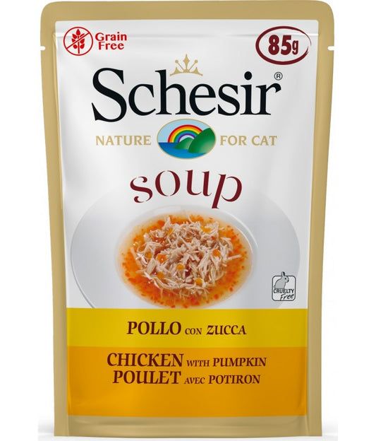 Schesir Cat Soup Chicken with Pumpkin, 85g