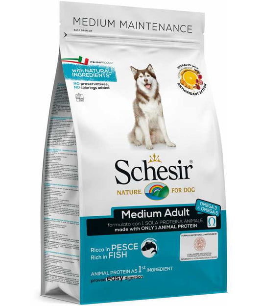 Schesir Medium Mature Maintenance with Fish Dog Dry Food