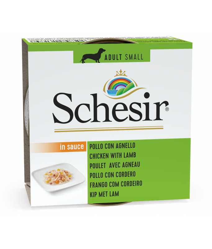 Schesir Dog Wet Food Can Chicken with Lamb, 85g