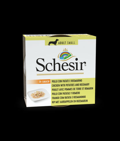 Schesir Dog Wet Food Can Chicken with Potatoes and Rosemary, 85g