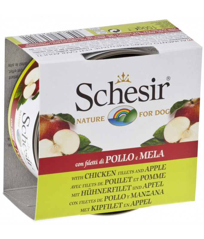 Schesir Dog Wet Food Chicken Fillets With Apple, 150g