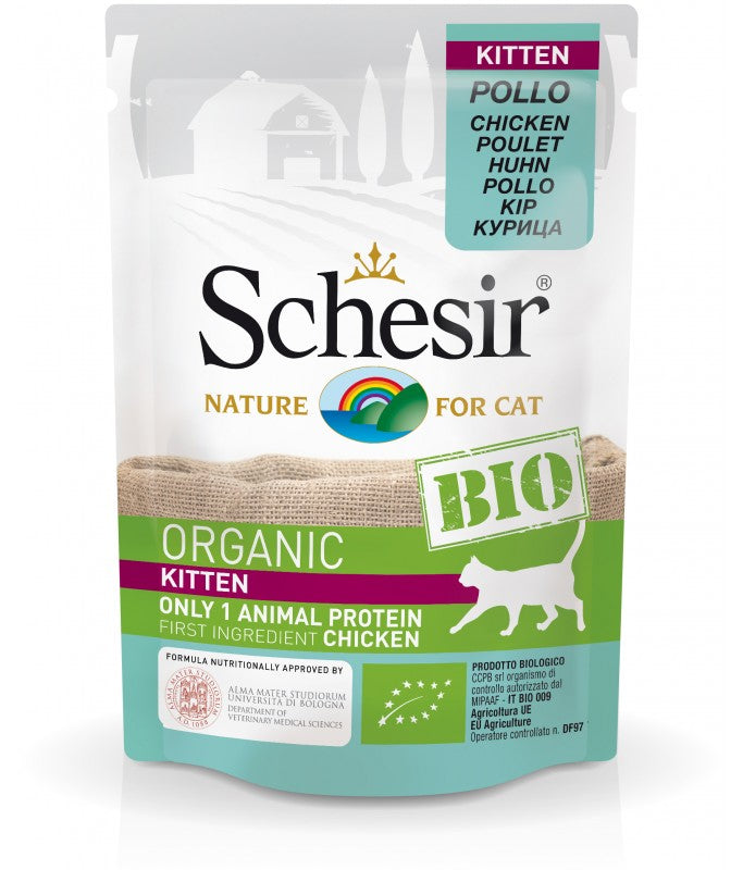 Schesir Kitten Pouch Bio Chicken in Pate, 85g