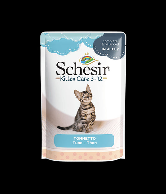Schesir Kitten Care 3-12 Tuna in Jelly Pouch, 85g