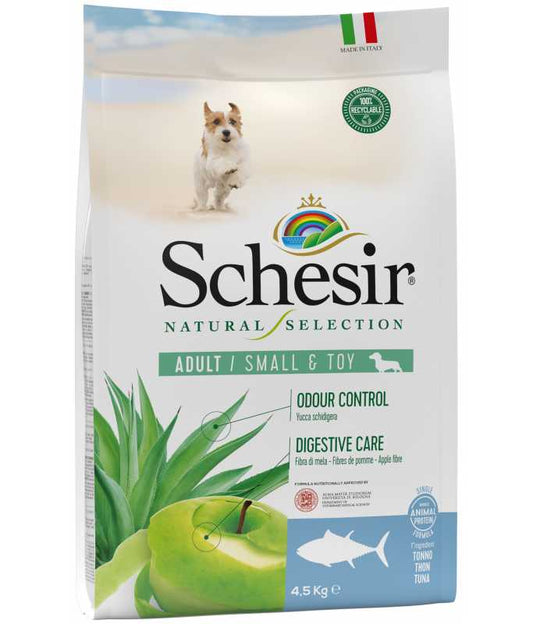 Schesir Natural Selection Adult Small and Toy Dog Dry Food with Tuna