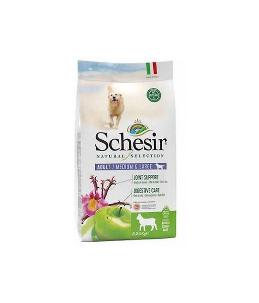 Schesir Natural Selection Adult Dog Dry Food For Medium & Large Dogs with Lamb
