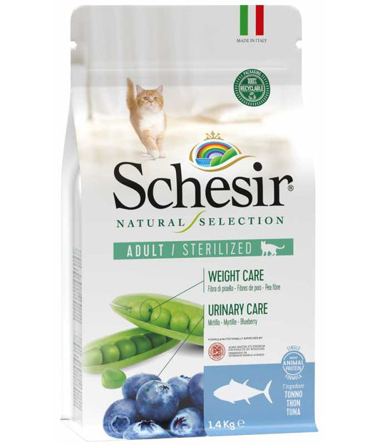 Schesir Natural Selection Dry Food for Sterilized Cats with Tuna