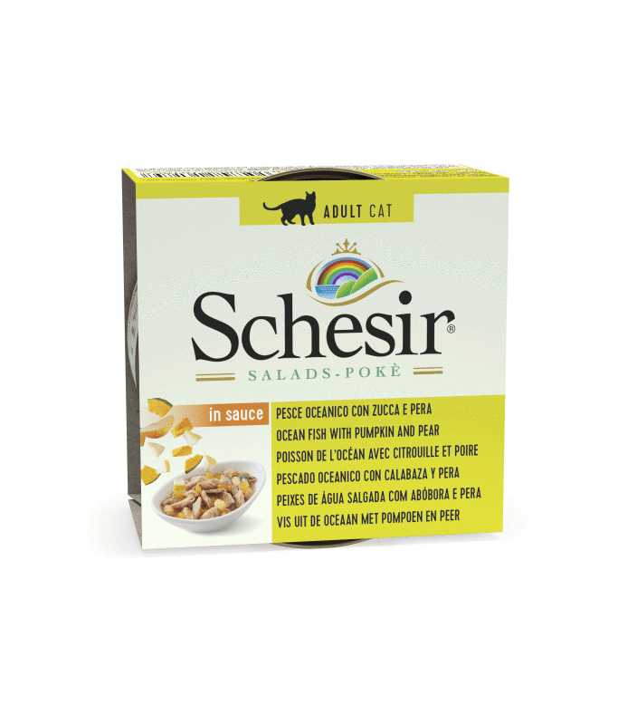 Schesir Salad Cat Can Ocean Fish with Pumpkin and Pear, 85g