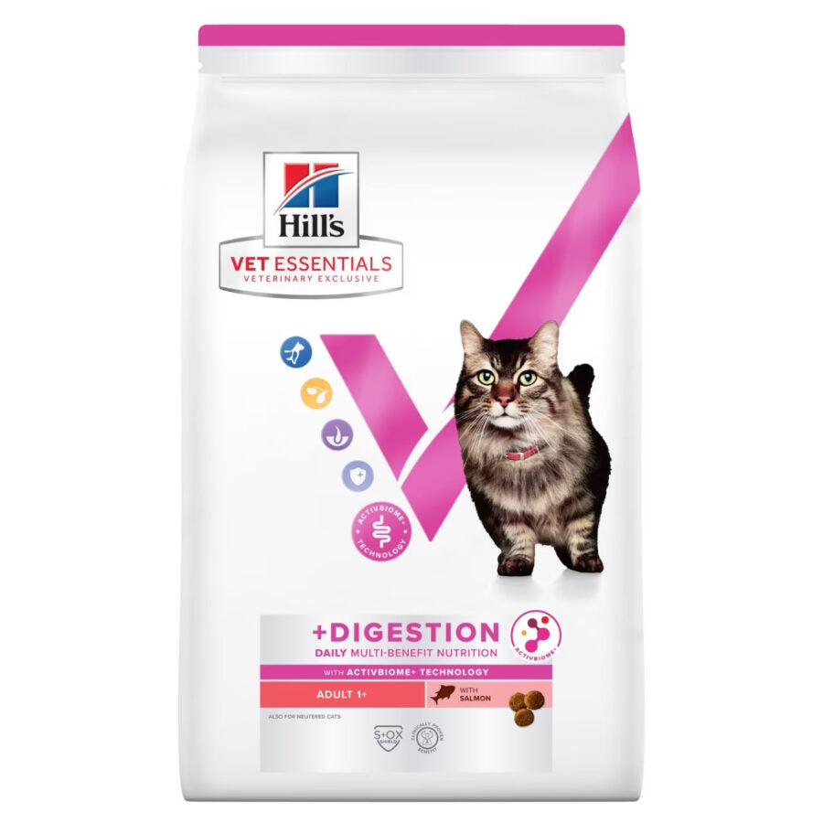 Hill’s Vet Essentials Multi-Benefit + Digestion Adult Cat Dry Food with Salmon 